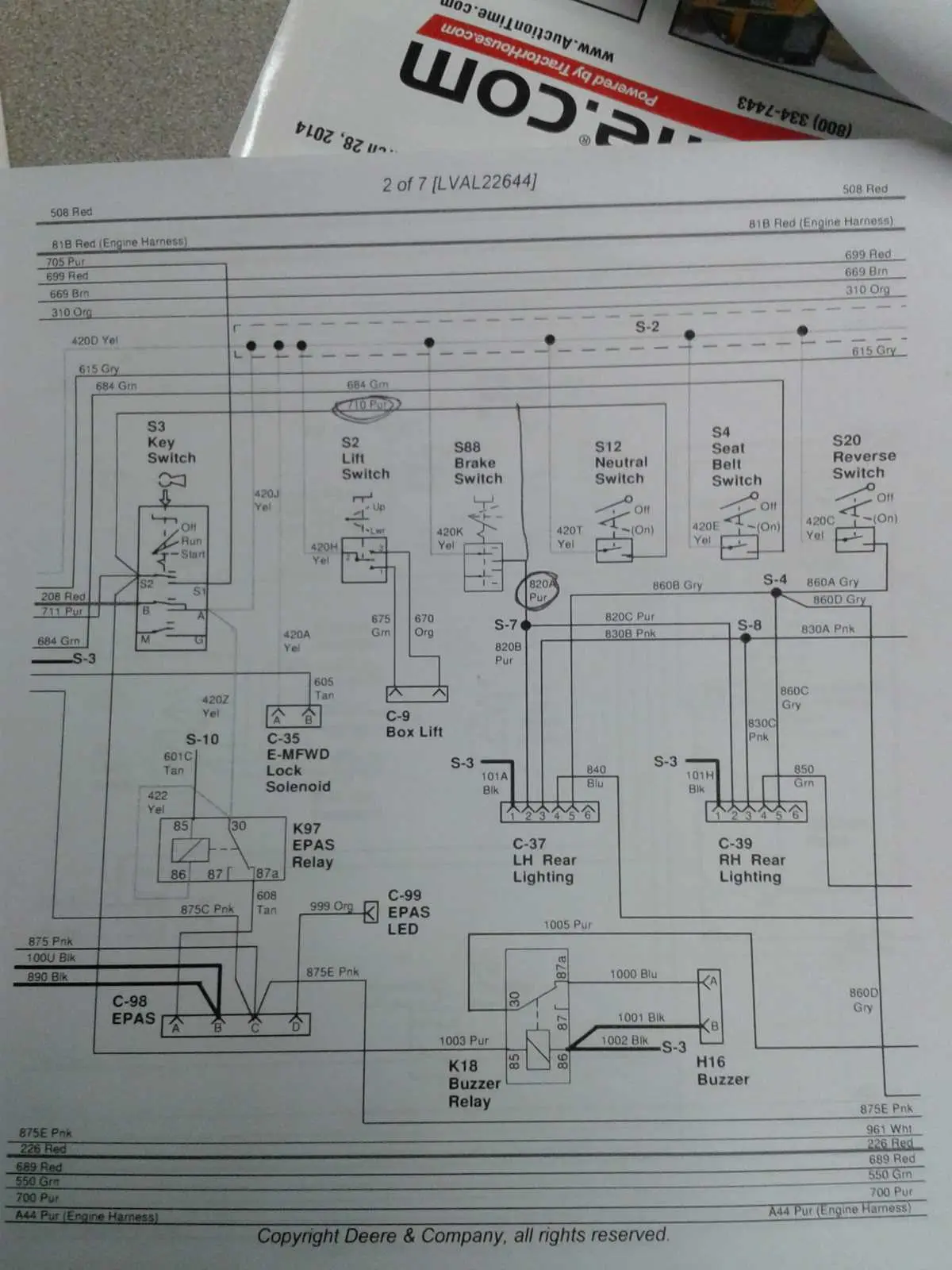 john deere 825i wiring diagram