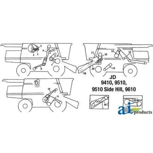 john deere 9500 belt diagram