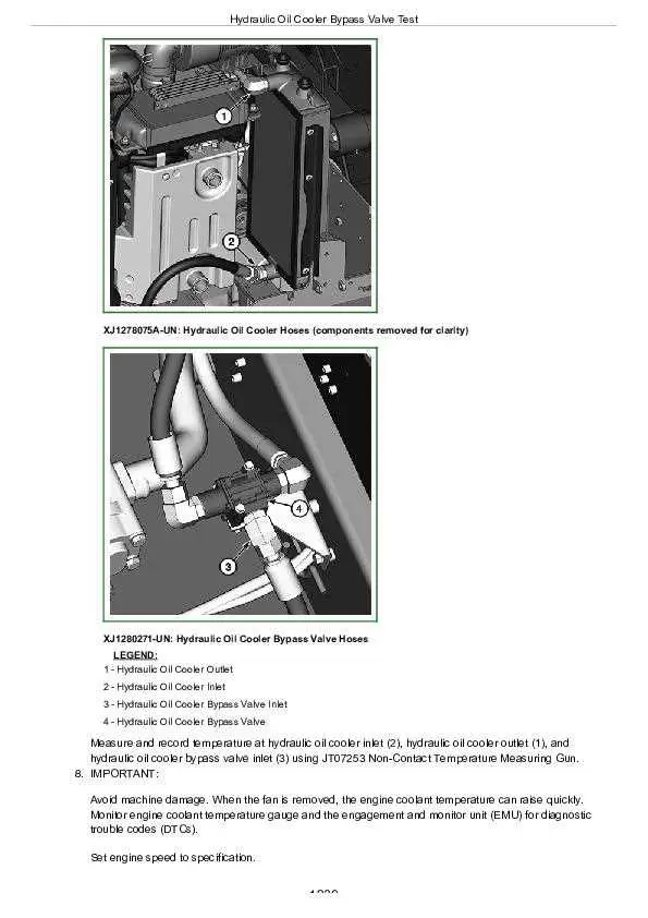 john deere 955 oil cooler diagram