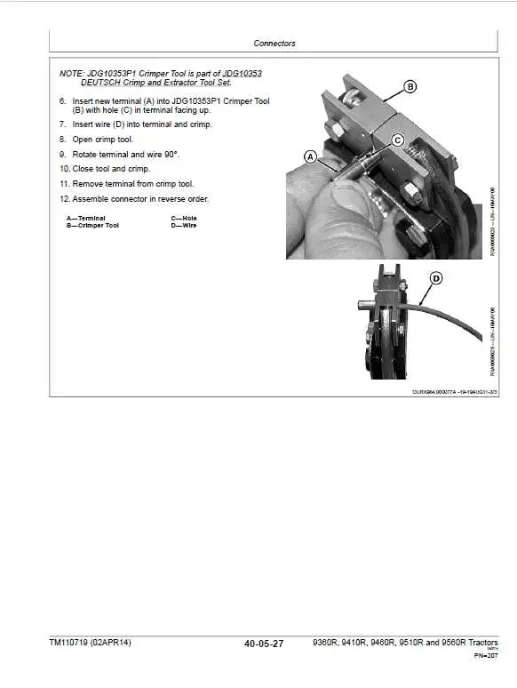 john deere 9560r roof wiring diagram