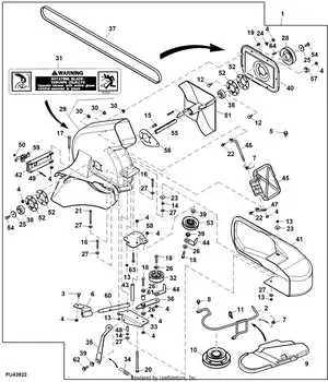 john deere bagger parts diagram 46 deck 318 power flow