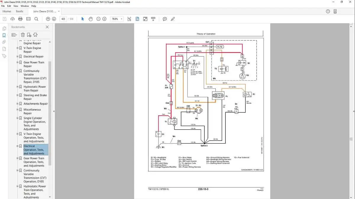 john deere d110 wiring diagram