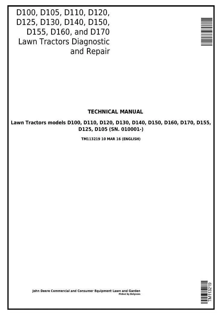 john deere d170 parts diagram pdf