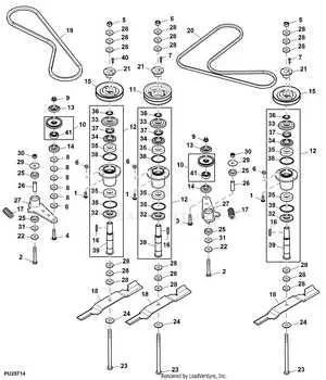 john deere deck blade belt diagram