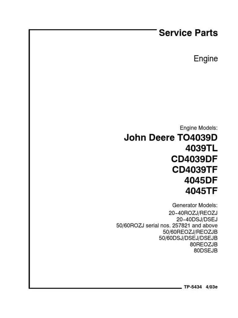 john deere e engine parts diagram