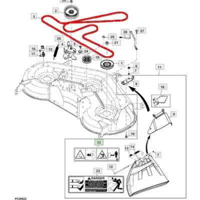 john deere e170 belt diagram