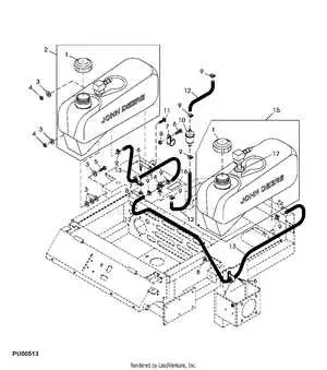 john deere e180 gas tank parts diagrams
