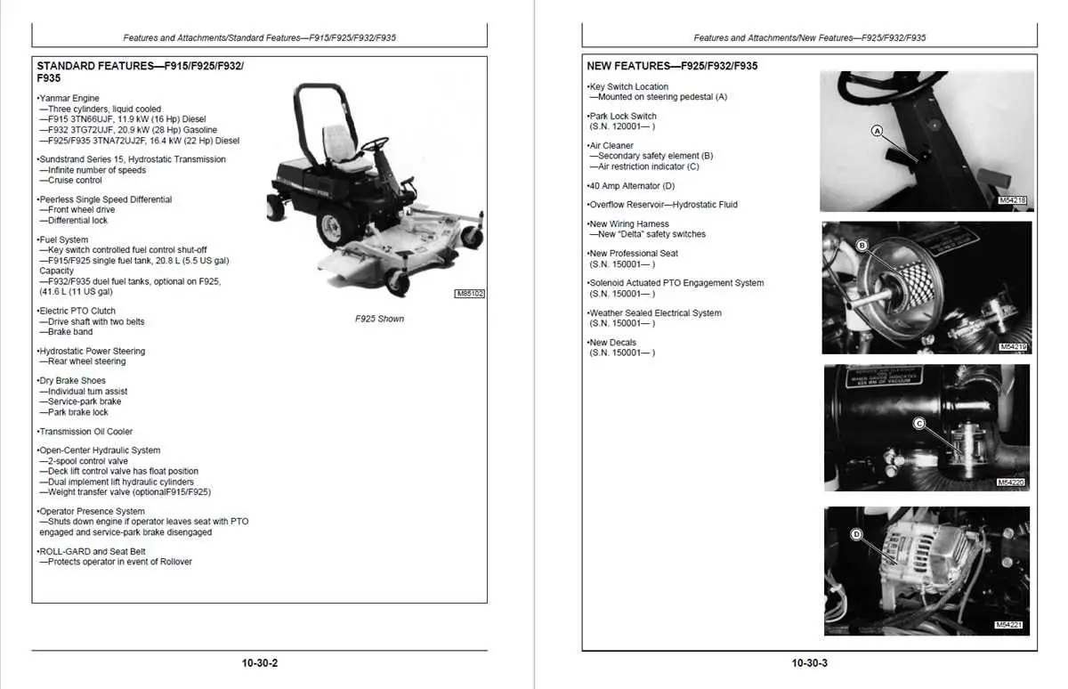 john deere f911 parts diagram