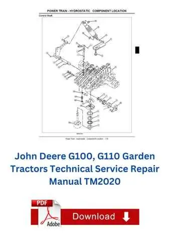 john deere g110 parts diagram