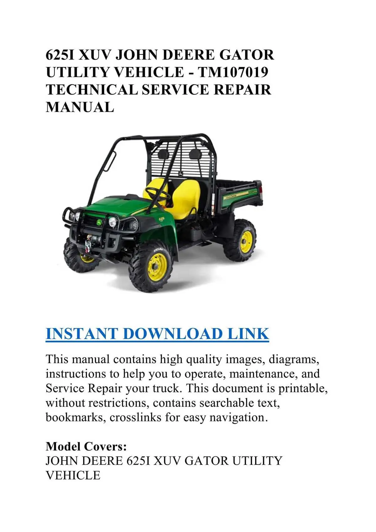 john deere gator diagrams