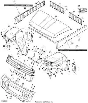 john deere gator fender diagram