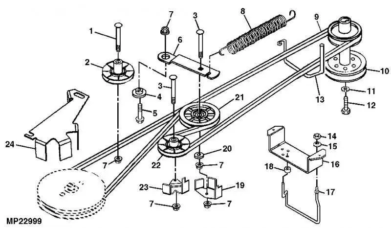 john deere gs75 belt diagram