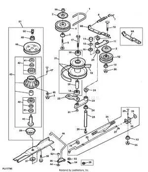 john deere gt262 mower deck diagram