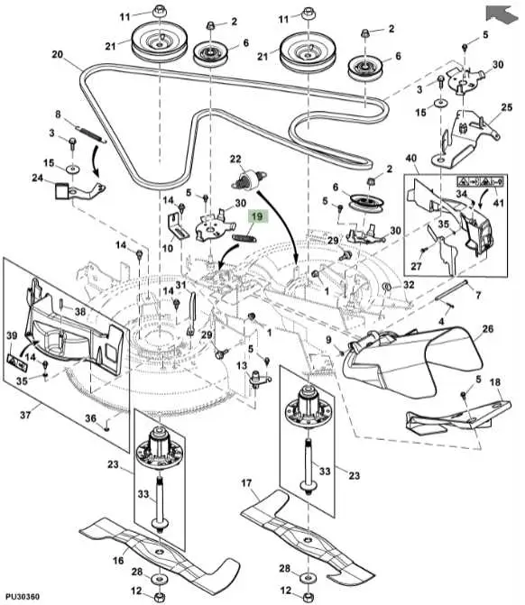 john deere gxl 120 171924 parts diagram