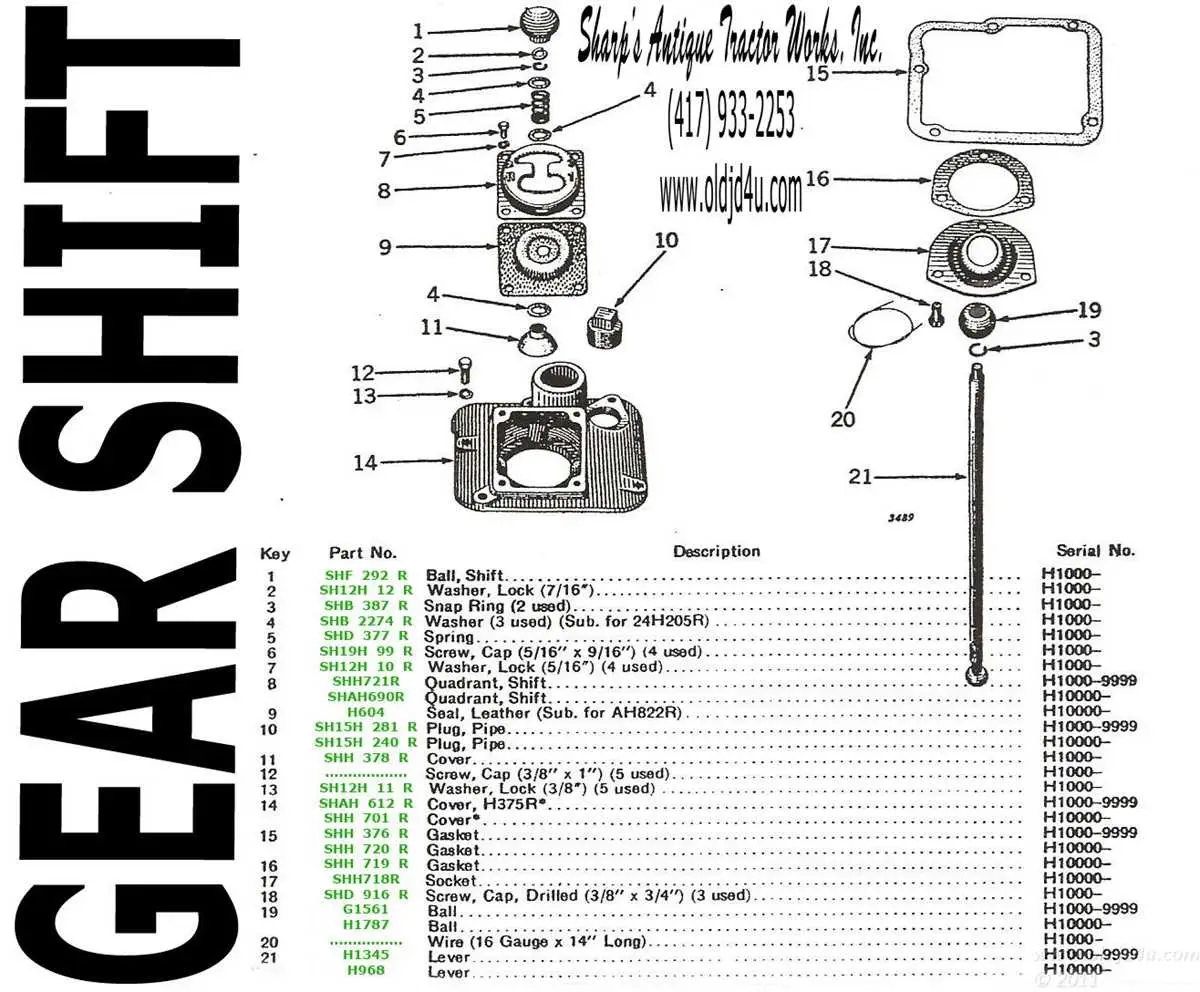 john deere h pto parts diagram