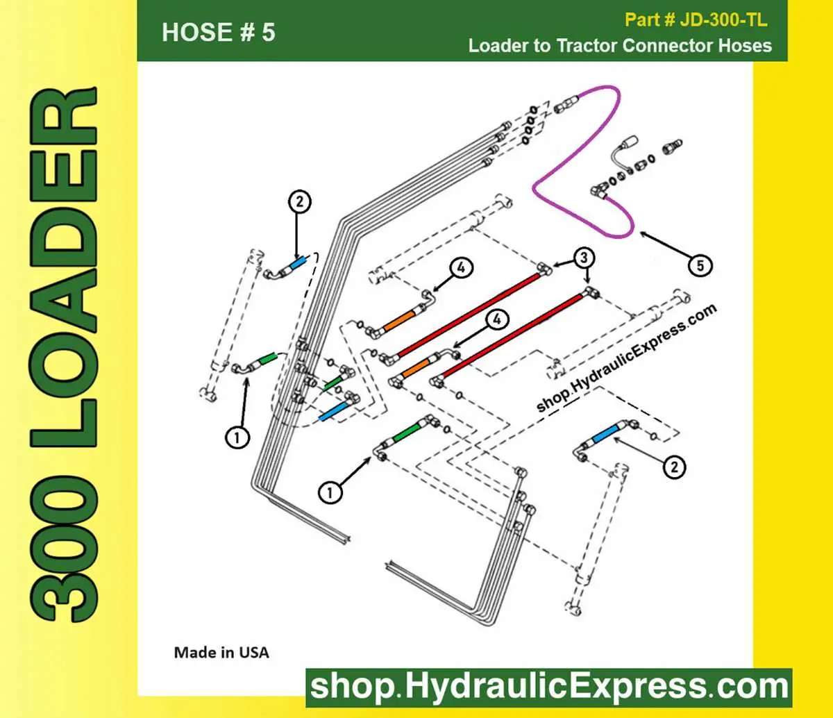 john deere hydraulic hose diagram