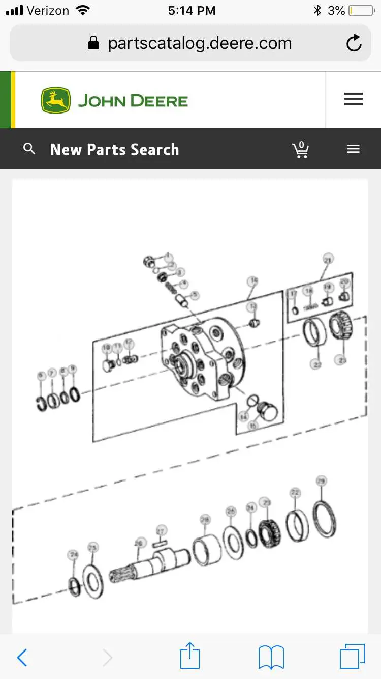 john deere hydraulic pump parts diagram