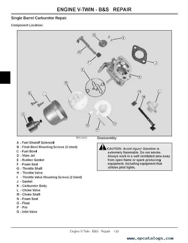 john deere l100 fuel pump diagram
