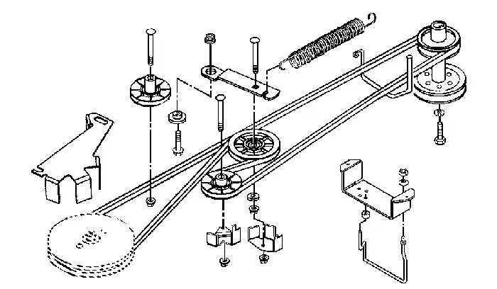 john deere l100 mower deck parts diagram