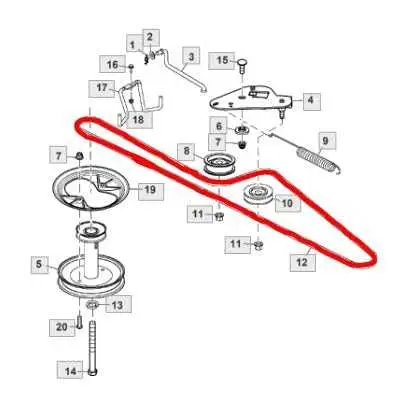 john deere l110 diagram of belts