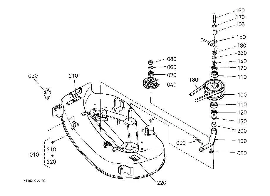 john deere la 115 mower deck diagram john deere la 115 mower deck diagram