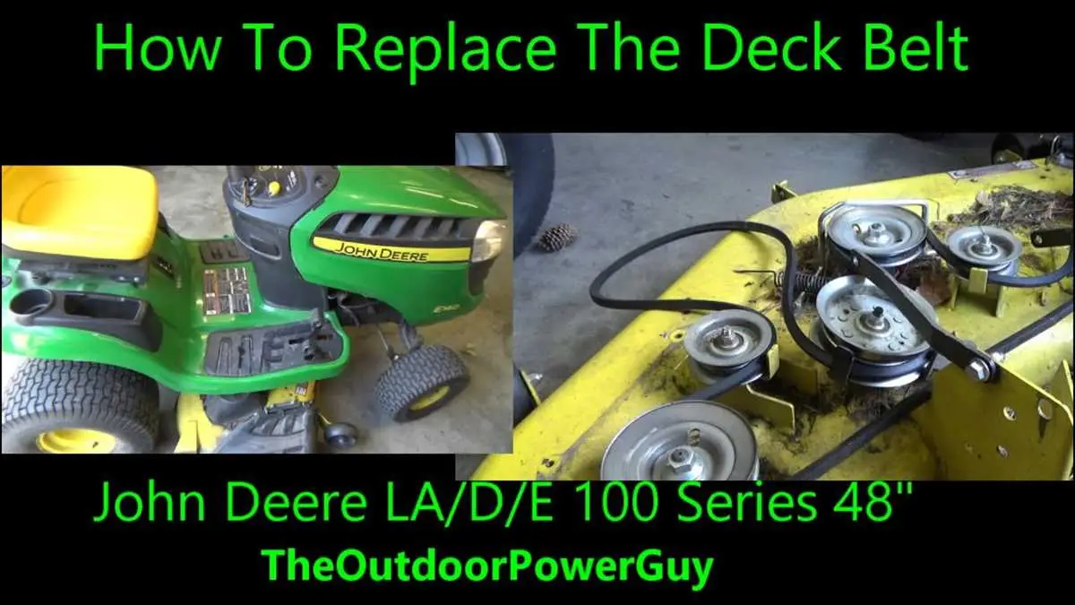 john deere la100 belt replacement diagram