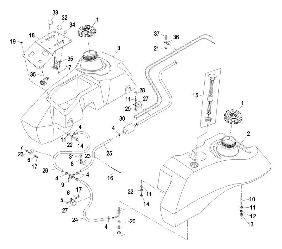 john deere la115 fuel pump diagram