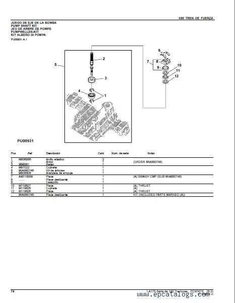 john deere la175 mower deck parts diagram