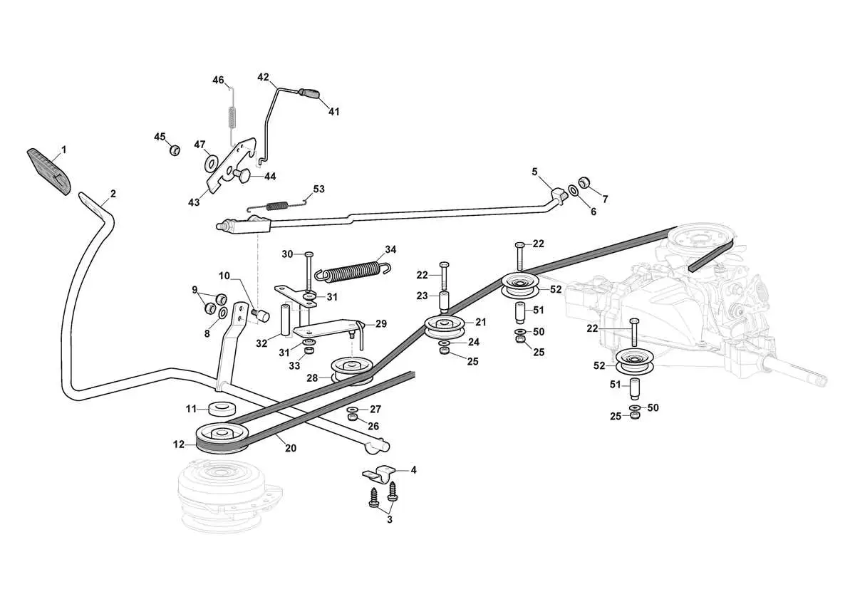john deere lt133 deck diagram