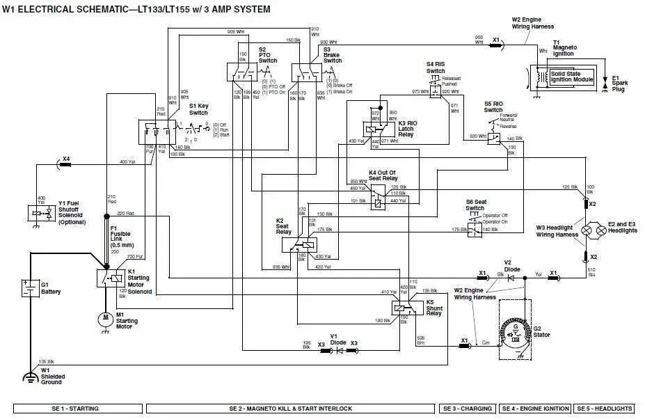 john deere lt133 differential diagram