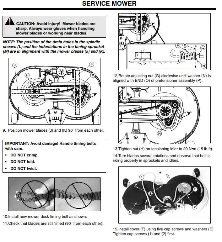 john deere lt155 mower deck belt diagram