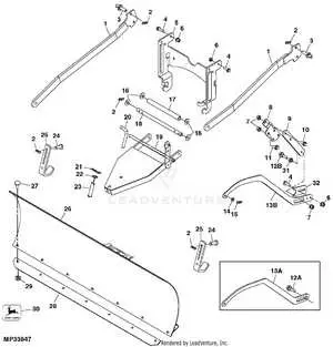 john deere lt160 deck diagram