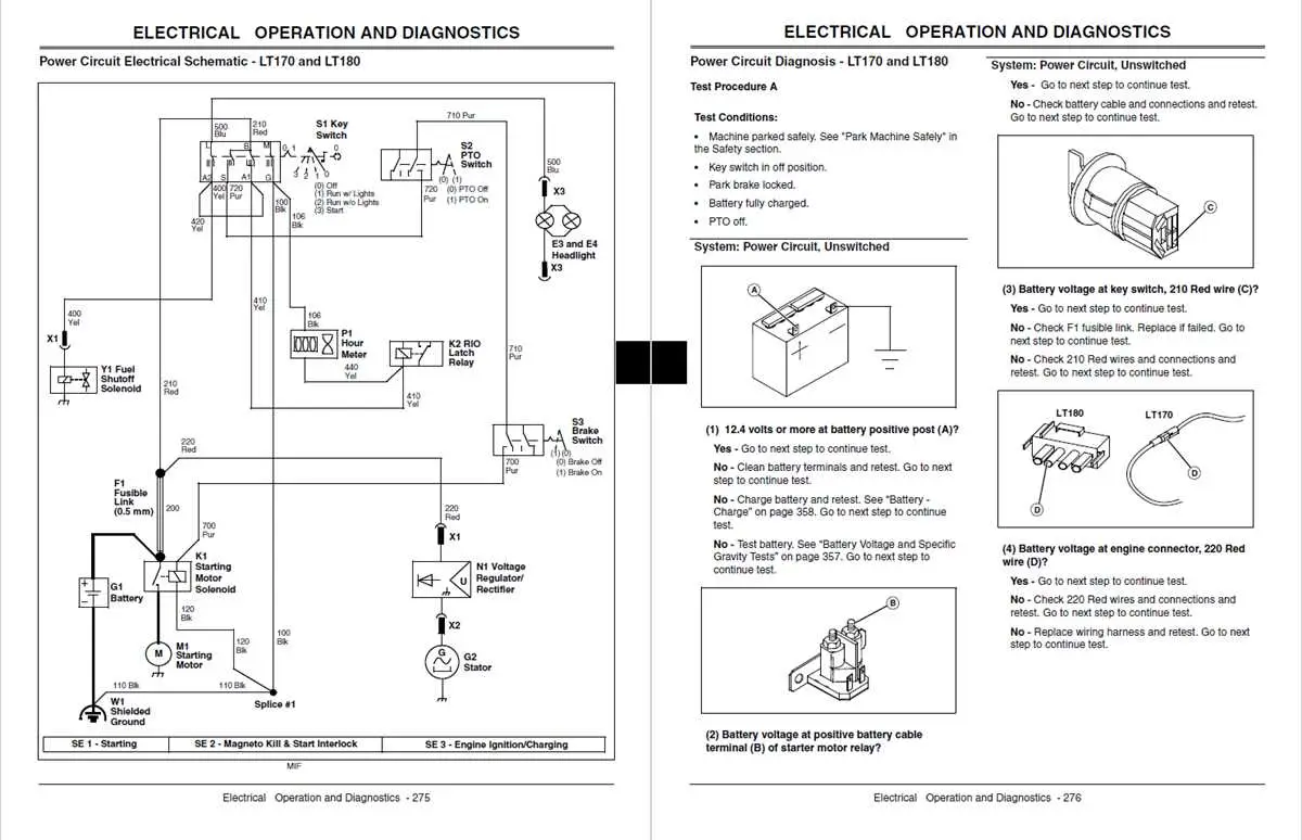 john deere lt166 wiring diagram