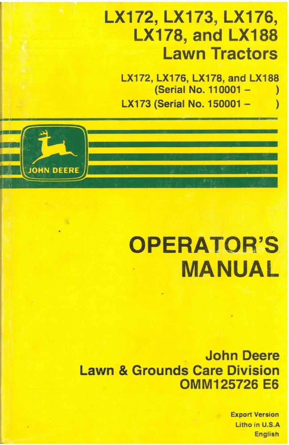 john deere lx188 engine diagram