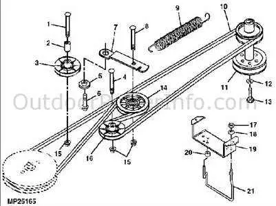 john deere lx277 drive belt diagram