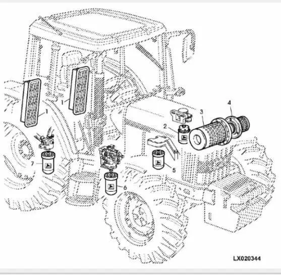 john deere model b oil filter parts diagram