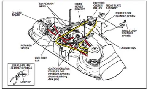 john deere mower belt diagram l100