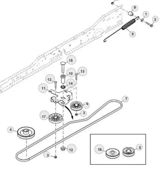 john deere mower drive belt diagram