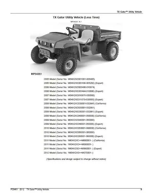 john deere parts diagrams gator tx 4x2