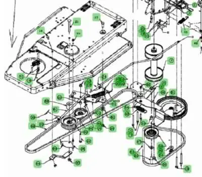 john deere riding lawn mower belt diagram