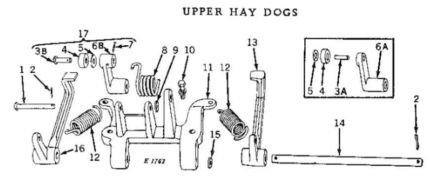 john deere round baler parts diagram