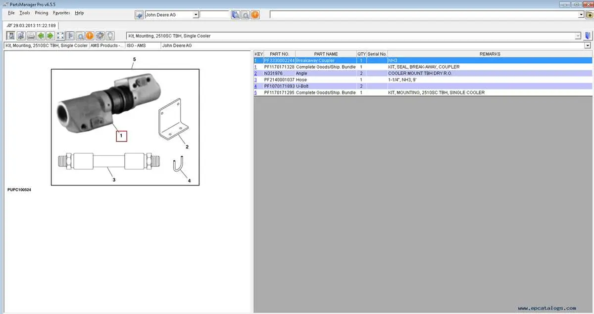 john deere sb1164 parts diagram