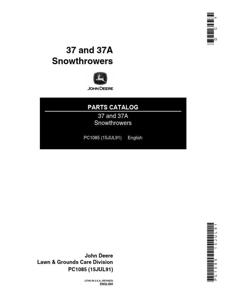 john deere snow thrower model 3250m parts diagram