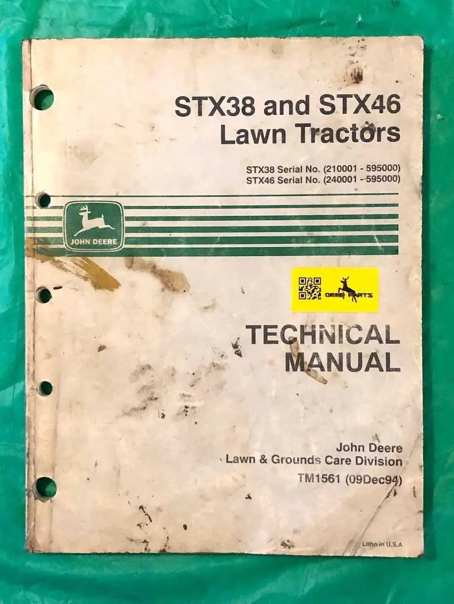 john deere stx46 parts diagram