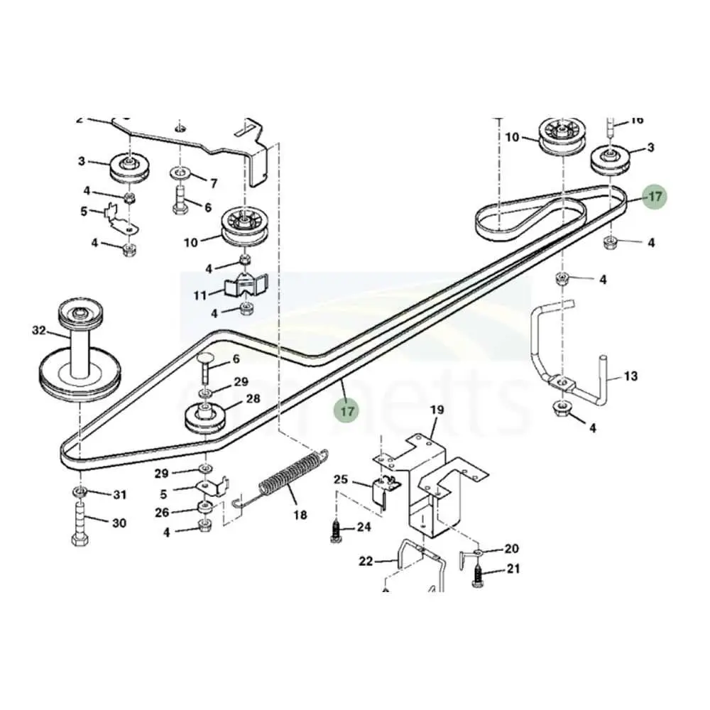 john deere sx95 belt diagram