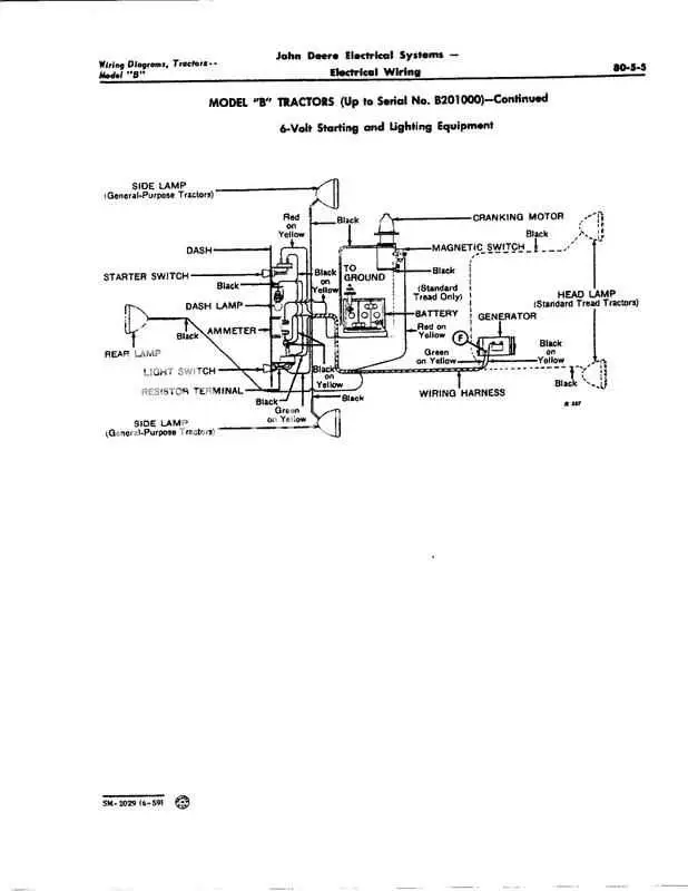 john deere tractor 1947 a wiring diagram
