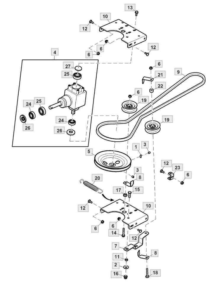 john deere transmission belt diagram