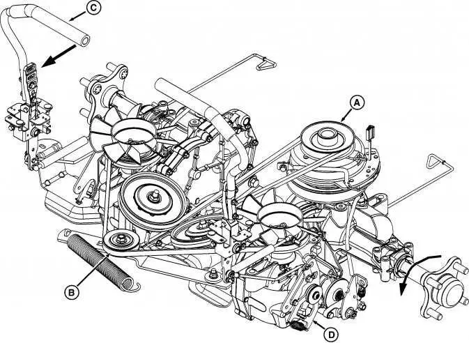 john deere v445 drive belt diagram