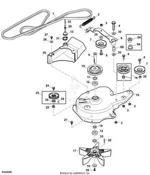john deere x300 rear discharge belt diagram