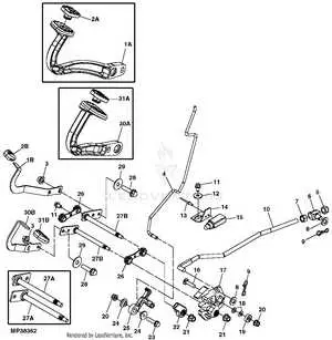 john deere x300 steering gear diagram